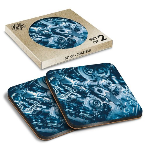 Boxed square coasters - boxed,