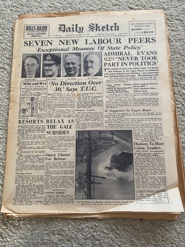 Daily sketch newspaper 1945 - daily,