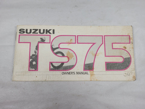 1975 suzuki ts75m owner - suzuki, owner's