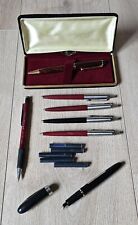Vintage Pens Joblot - 4x Parker Pens, Sheaffer Fountain Pen, Faber Castell Grip