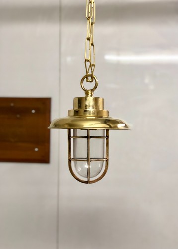 Original brass ship - brass, hanging