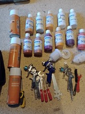 Job Lot Of Car Spray Items Sikkens Paint U Pol Hvlp Guns Plus Tools