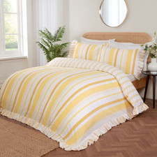 Frilled Stripe Duvet Cover Set