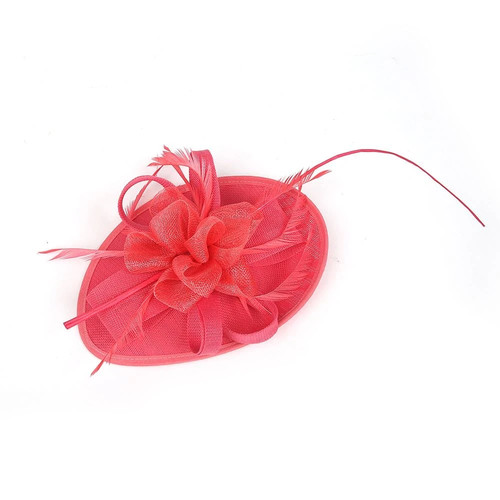 Sinamay flower fascinator - sinamay,