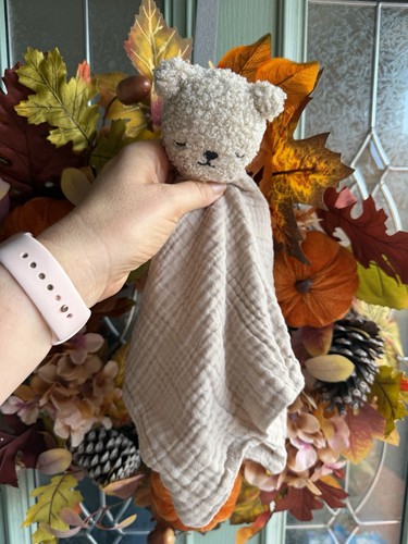 Brown teddy bear muslin - bear,