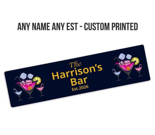 Personalised bar runner ideal - bar,