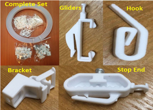 Flexible curtain track rail - rail, &