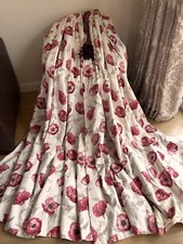 STUNNING ORIGINAL LAURA ASHLEY  FRESHFORD POPPY CURTAINS 88 x 89.5 in 