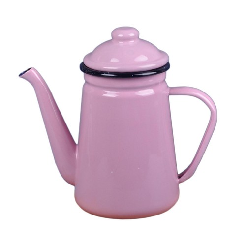 Enamel tea kettle with - tea, handle