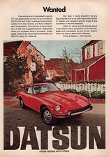 1972 Datsun 240-Z "Wanted" Original Color Ad 