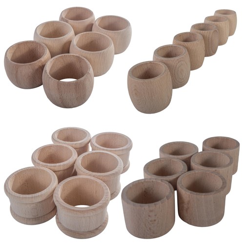 Wooden napkin rings various - rings,