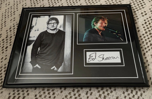 Sheeran signed framed print - signed,