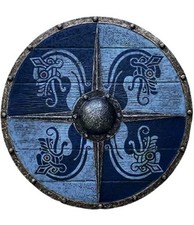 Drakkar Nautical Ship Viking Shield Battleworn Viking Shield 24” Larp Halloween