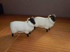 2 X BESWICK BLACK-FACED SHEEP
