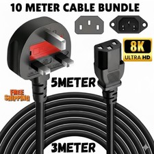 13A Power Cord UK Plug to IEC
