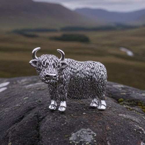 Highland cow brooch scotland - highland,