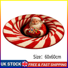 60CM Christmas 3D Round Rug
