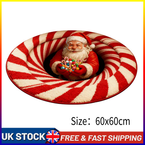 60cm christmas round rug - 3d,
