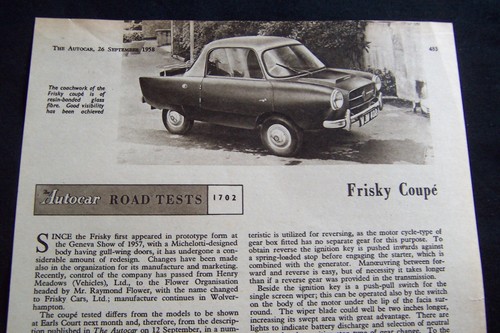 Frisky coupe microcar 1958 - coupe,