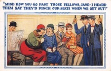 OLD HB ETC COMIC  POSTCARD  TRAIN CARRIAGE   GOOD PLUS VERY GOOD