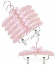 10" Satin Baby Hangers w/Clips