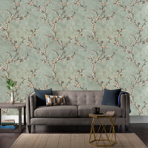 Lime green floral wallpaper - lime,