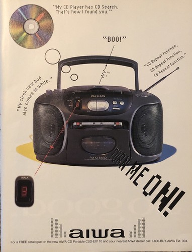 1994 aiwa boombox portable - 1994,