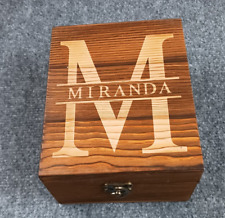 WOODEN WHISKY BOX WITH WHISKY