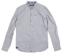 SUPERDRY | Mens Navy Blue White Pin Stripe Smart Casual Cotton Shirt | Medium