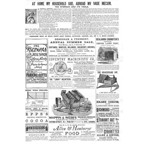 Victorian adverts tandem - adverts;,