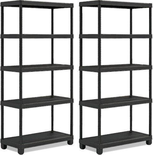 Tier plastic shelving - 2x,