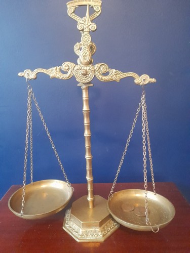 Decorative cast brass balance