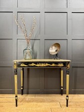 Regency Style Chinoiserie Console Table Writing Desk Hall Side Table