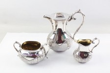 Silver Plate Three Piece James Dixon Tea Service in George III Style 1485g