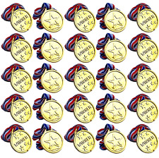 12x Plastic Gold Medals Kids