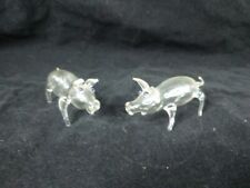 Handblown Glass Pigs X 2
