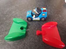 Brio 33540 Flashing Light Sound Police Car For Wooden Track Set & 2 Brio Ramps 