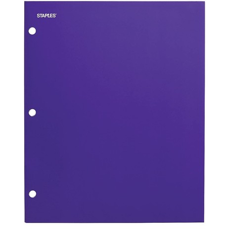 Staples hole punched - 3-hole,