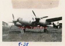 *WWII photo- P 38 LIGHTNING Fighter plane w/ NOSE NO. 652*