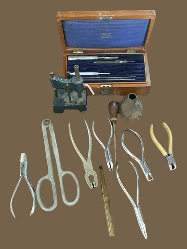 Old optician tool collection - old,