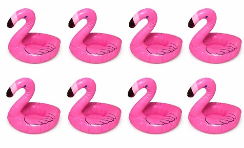 Inflatable flamingo drink - x8,
