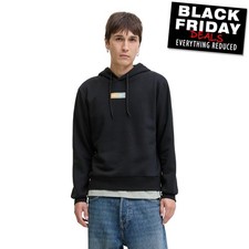 Jack & Jones Jpan Mens Hoodie Comfort Casual Pullover Sweatshirt Black