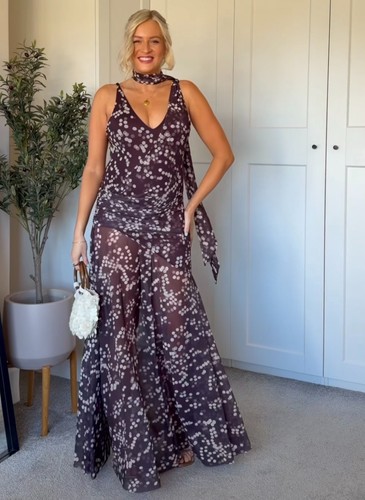 Zara long tulle - tulle, dots