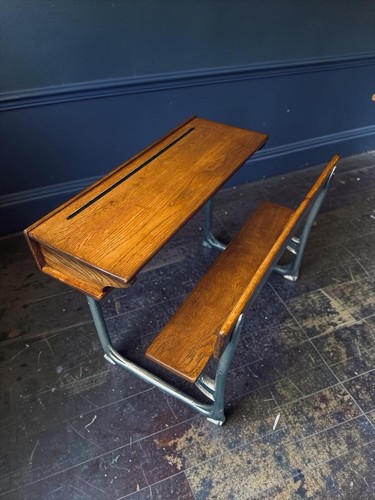 Antique double school desk - antique,
