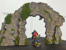 Large Stone Ruin Arch Moss - Tabletop wargaming scatter terrain wargames 40K rpg