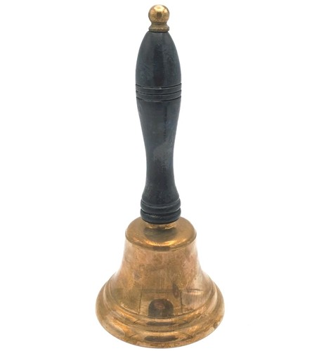 Vintage brass school bell - vintage,