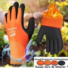 Thermal Insulated Waterproof Winter Work Gloves Mens Women Thorn Proof Gardening