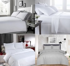 100% EGYPTIAN COTTON 400 THREAD COUNT DUVET COVER SET + PILLOWCASE PAIR