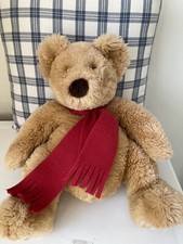 House of Fraser Bear 2000 Soft Toy Plush with Red Scarf - Approx 15 Inches