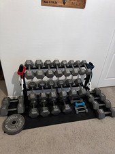 dumbbell set 12 pairs and rack